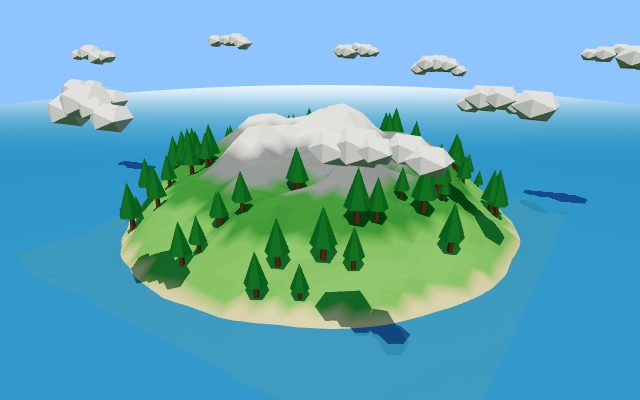 Preview of the Low-poly island demo