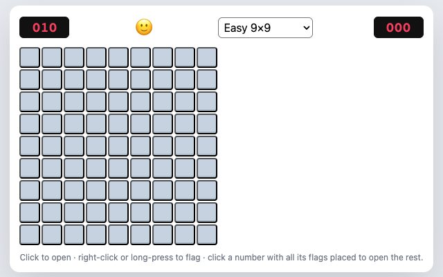 Preview of the Minesweeper demo