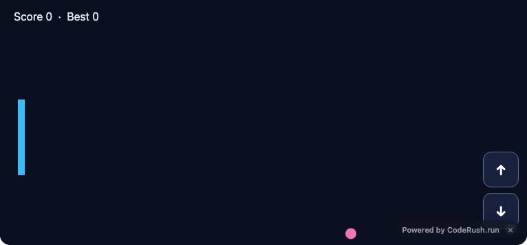 Preview of the Pong template
