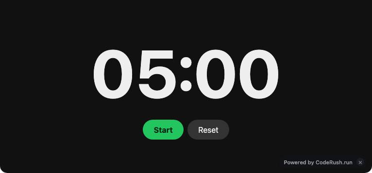 Preview of the Countdown timer template